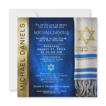 Bar Mitzvah Prayer Shawl Convite