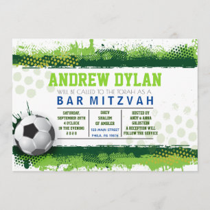 Bar Mitzvah SOCCER SPLASH Convite