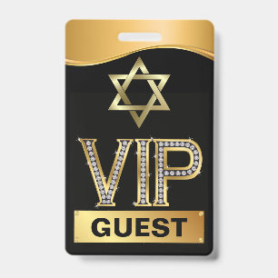 Bar Mitzvah VIP Cordão Crachá - Ver Verso