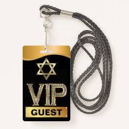 Bar Mitzvah VIP Lanyard CRACHÁ - Consulte Trás