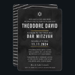 BAR MODERNO MITZVAH padrão preto Convite simples<br><div class="desc">pelo kat massard >> kat@simplysweetPAPERIE.com <<< design de convite de tendência para o BAR do seu filho MITZVAH Setup como modelo, é simples você adicionar seus próprios detalhes ou clicar no botão personalizar e você pode adicionar ou alterar texto, fontes, tamanhos etc. DICA: 1. Para alterar/mover gráficos / alterar a...</div>