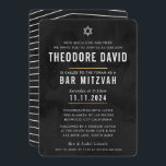 BAR MODERNO MITZVAH padrão preto Convite simples<br><div class="desc">pelo kat massard >> kat@simplysweetPAPERIE.com <<< design de convite de tendência para o BAR do seu filho MITZVAH Setup como modelo, é simples você adicionar seus próprios detalhes ou clicar no botão personalizar e você pode adicionar ou alterar texto, fontes, tamanhos etc. DICA: 1. Para alterar/mover gráficos / alterar a...</div>