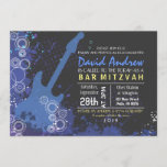 Bar Musical GUITAR Bat Mitzvah - Festa de Convite<br><div class="desc">Todos os meus designs são peças originais de trabalho de arte, feitas por mim! Você só pode encontrá-los aqui! A maioria é criada usando o Adobe Illustrator ou o Adobe Photoshop. Outros são itens pintados à mão únicos em aquarela, guache e tintas indianas. Todas as cores de fundo, fontes e...</div>