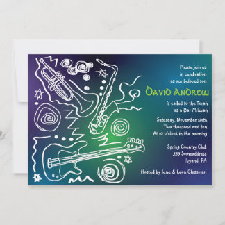 Bar Musical Jazzy Bat Mitzvah Convite