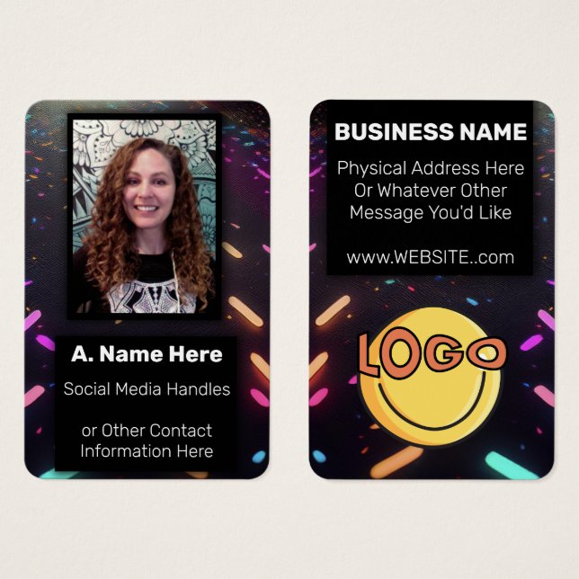 Bar Neon Glow Nightclub Concert Funcionarios de ev (Frente & Verso)