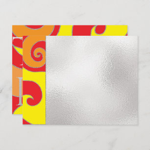 Bar ou Bat Mitzvah Obrigado Cartões Groovy Swirls