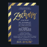BAR PERSONALIZADO Mitzvah Convite para marinho Zac<br><div class="desc">*** NOTA - O EFEITO DA FOLHA DE OURO É UMA IMPRESSÃO *** - - - - - - - - - - - - - - - - - - - - - - - - - - - - - - - - - CONTATE ME para o "tipo...</div>