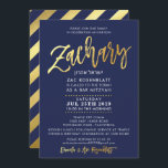 BAR PERSONALIZADO Mitzvah Convite para marinho Zac<br><div class="desc">*** NOTA - O EFEITO DA FOLHA DE OURO É UMA IMPRESSÃO *** - - - - - - - - - - - - - - - - - - - - - - - - - - - - - - - - - CONTATE ME para o "tipo...</div>