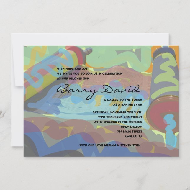 Bar PINTEIRO Bat Mitzvah Convite (Frente)