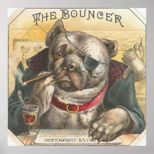 Bar poster Vintage Dog Bouncer