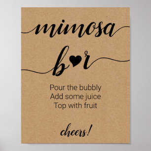 Bar Rustic Mimosa - Sinal de Casamento Poster
