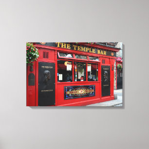 Bar vermelho do bar do templo em canvas de Dublin