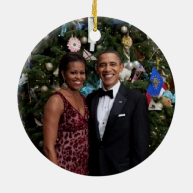 Barack e Michelle 2010 - Ornamento (Traseira)