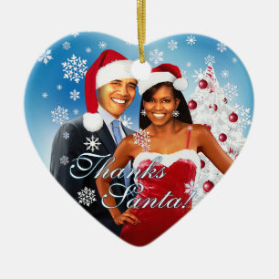 Barack & enfeites de natal de Michelle Obama