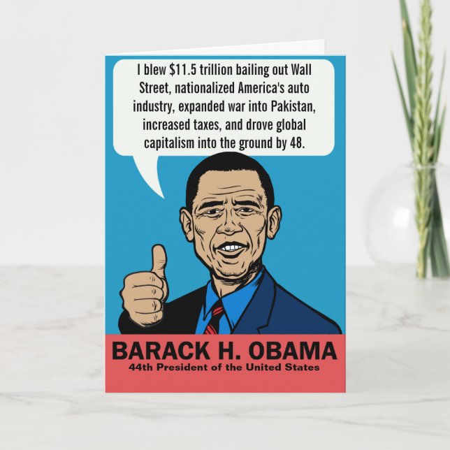 Barack Obama Cartão Personalizável (Frente)