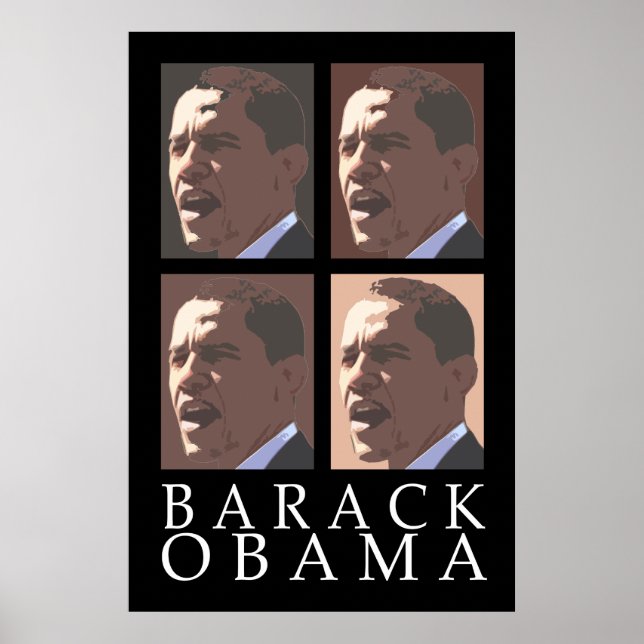 Barack Obama Quatro Poster de Retrato (Frente)