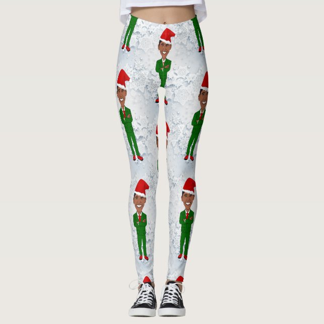 barack obama santas leggings (Frente)