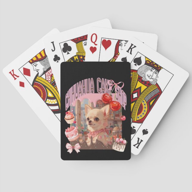 BARALHO チワワのケーキ屋さん、ケーキ、子犬、チェリー、リボン、ガーリー好きのための (Verso)