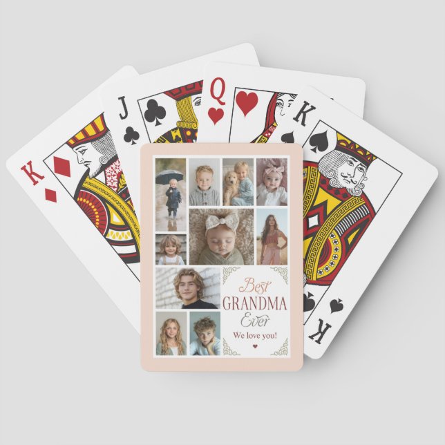 Baralho 10 Colagem Fotográfica Melhor Vovó Nunca (Verso)