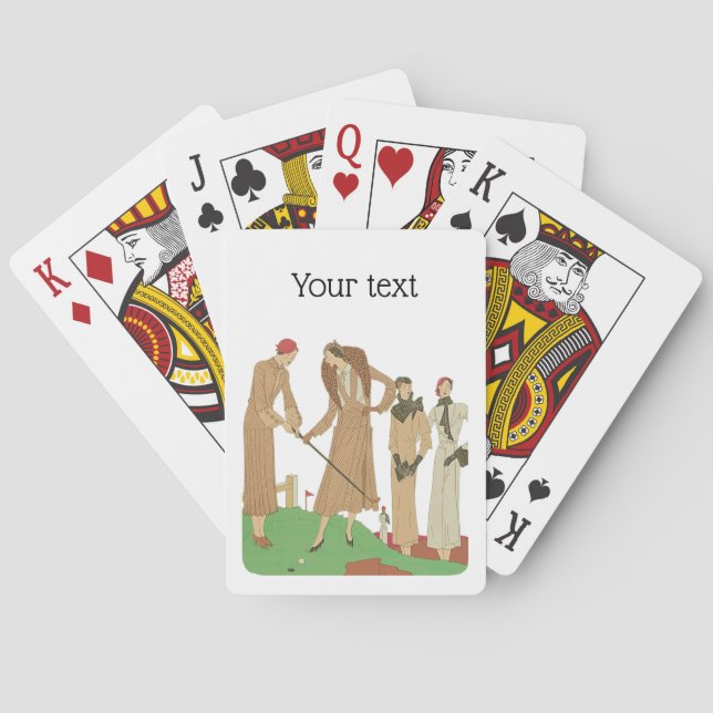 Baralho 1920 Moda Moda Moda Movendo Golfe (Verso)