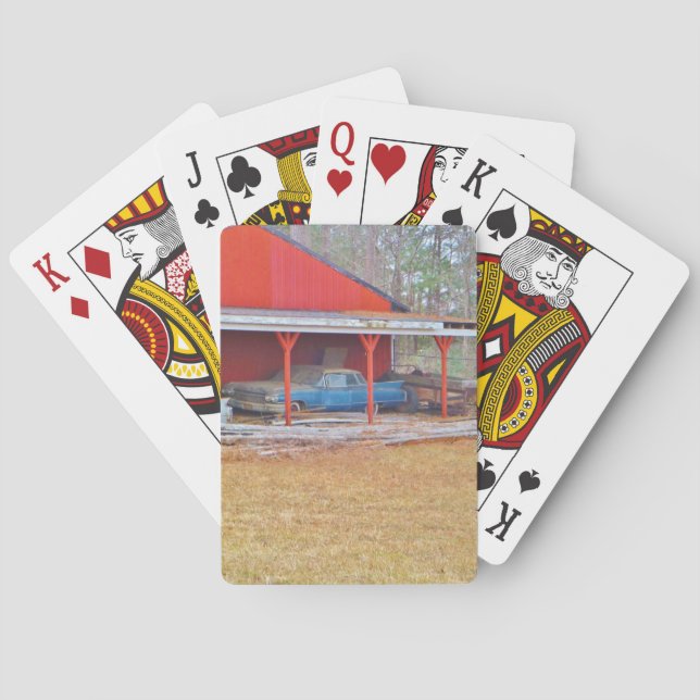 Baralho 1960 carro antigo AZUL de SADAND DEVILLE (Verso)