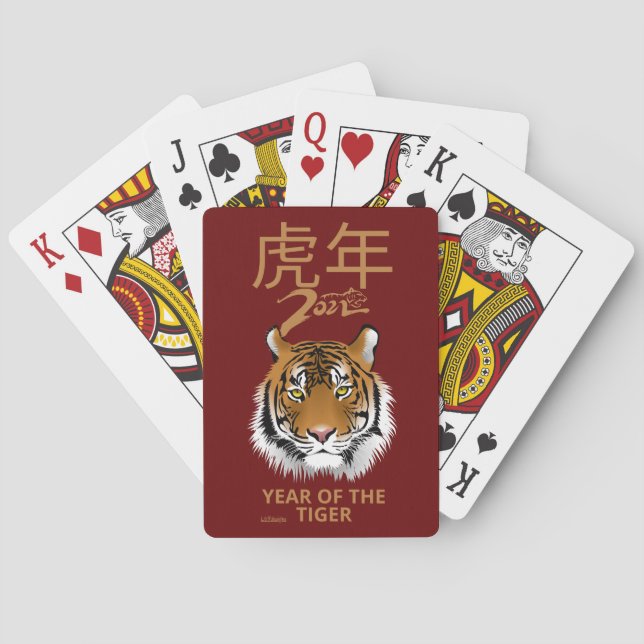 Baralho 2022 ANO DO presente de Ano Novo Chinês TIGER (Verso)