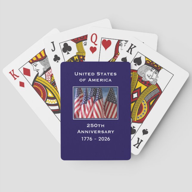 Baralho 250º Aniversário 1776 a 2026 EUA América (Verso)