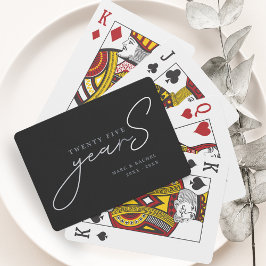 Baralho 25th Silver Wedding Anniversary Favors