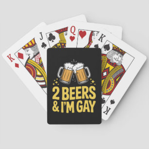 Baralho 2 cervejas e eu sou Gay Engraçado Orgulho LGBTQ Al