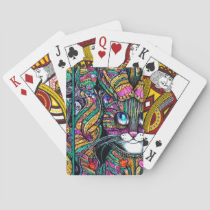 Baralho 3D Leve Muito Pequeno Corpo De Cheio Bonito Gato B