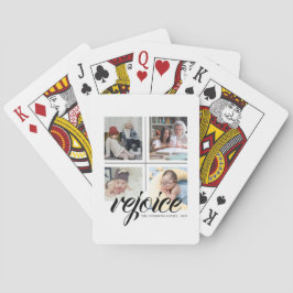 Baralho 4 Mínimo de Colagem de Fotos - alegre branco preto