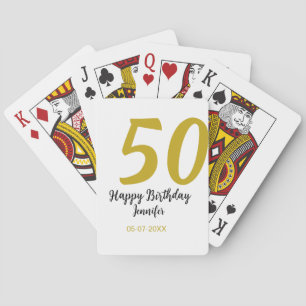 Baralho 50º aniversário adicionar nome data ano modelo neg