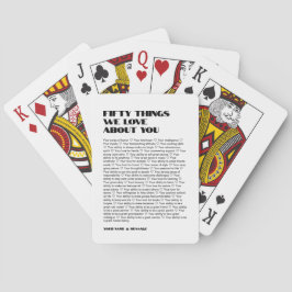 Baralho 50 coisas que amamos sobre você modelo Aniversário