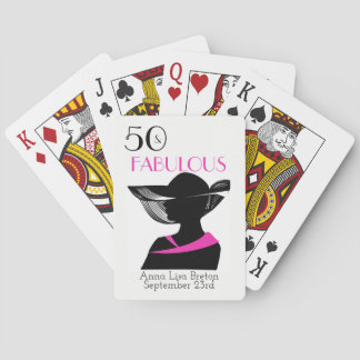 Baralho 50 e aniversário elegante do art deco fabuloso