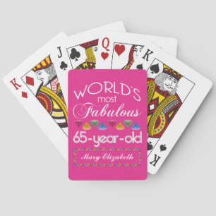 Baralho 65th Aniversário a maioria de rosa colorido