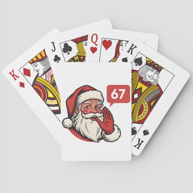 Baralho 67 Natal Alegre Seis Sete Brainrot Papai Noel (Verso)