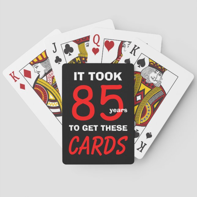 Baralho 85th Birthday Poker Playing Cards Humor  (Verso)