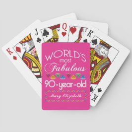 Baralho 90 Aniversário Mais Fabuloso Gems Coloridas Rosa