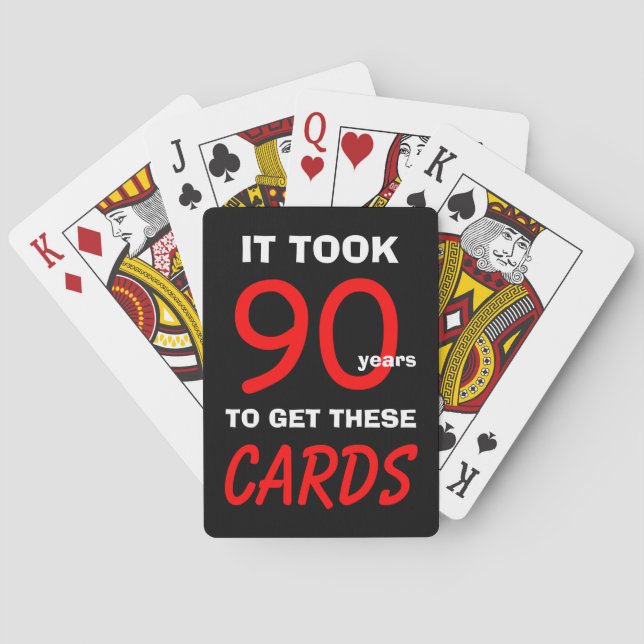 Baralho 90th Birthday Funny Poker Playing Cards   (Verso)