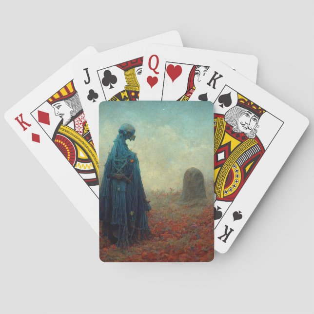 Baralho A Alienígena Grave Surreal Sci-Fi Fantasy (Verso)