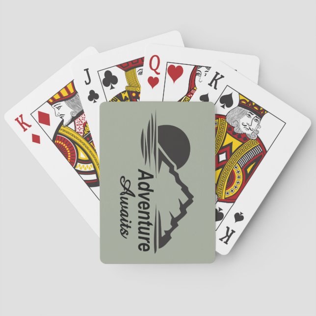 Baralho A aventura espera o excelente da natureza fora (Verso)