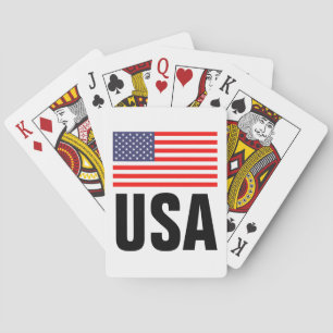 Baralho A bandeira americana jogando cartas personalizadas
