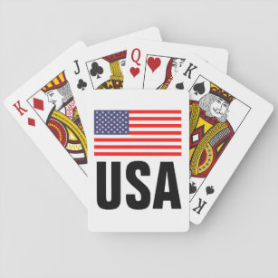 Baralho A bandeira americana jogando cartas personalizadas