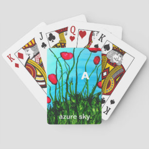 Baralho A - Cartões de jogo Azure da arte do alfabeto do