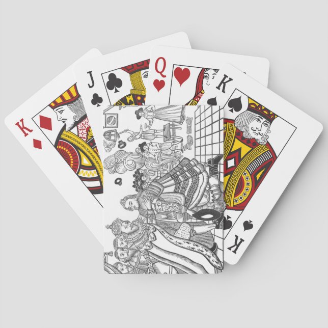 Baralho A Chegada de Sua Majestade Charles (1600-49) Prínc (Verso)