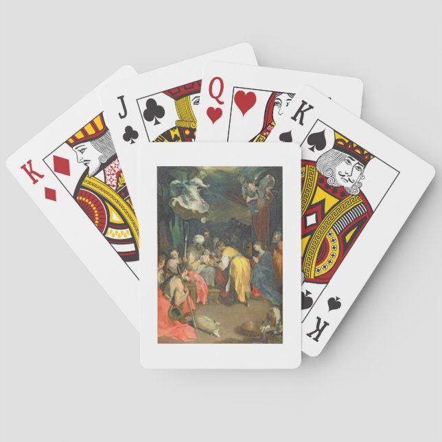 Baralho A Circuncisão do Cristo, 1590 (óleo na canvas) (Verso)