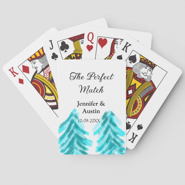 Baralho A combinação perfeita do casamento do pinheiro azu (Verso)