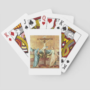 Baralho A crucificação com o Virgin e o St John o Ev