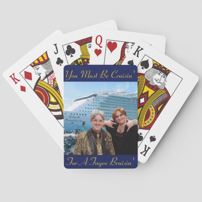 Baralho A Cruzar Para Um Fagee A Jogar Cartões (Verso)