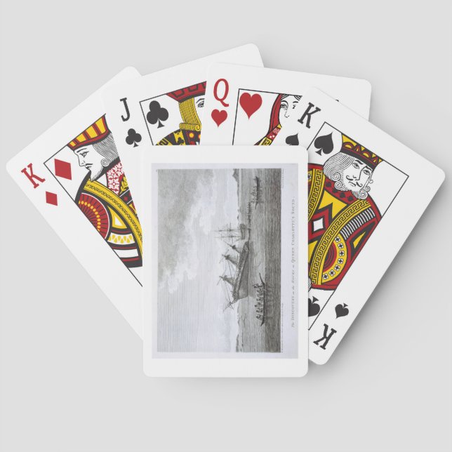 Baralho A descoberta nas rochas da rainha Charlotte. (Verso)